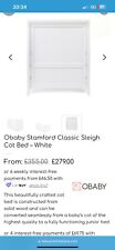 Obaby stamford cot for sale  SOUTHAMPTON