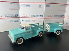 Vintage 1960’s Tonka Toys Pressed Steel Farm Stake Pick Up Truck & Trailer for sale  Shipping to South Africa