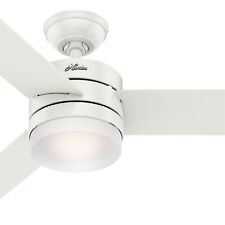 Hunter Fan 54 in Contemporary Fresh White Indoor Ceiling Fan w Light and Remote for sale  Carol Stream