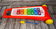 Vintage 90s Fisher Price Little Tikes Red & Yellow Rolling Pull Along Xylophone for sale  Shipping to South Africa