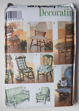 Used, Simplicity 7966 sewing pattern Chair Pads Futon & Glider Covers home decorating for sale  Shipping to South Africa