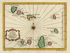 Estampa antiga-CABO VERDE-ILHAS-SANTIAGO-MAIO-BOA VISTA-Schley-Bellin -1758 comprar usado  Enviando para Brazil