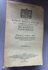 King regulations admiralty for sale  Shipping to Ireland