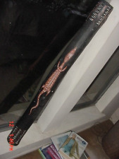 VINTAGE ETHNIC USED AUSTRALIAN ABORIGINAL DIDGERIDOO PAINTED LIZARD DESIGN for sale  Shipping to South Africa