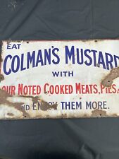 colmans mustard sign for sale  HORNCASTLE