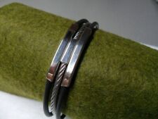 Edelstahl armband schwarz gebraucht kaufen  Waldbrunn