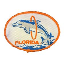 Golfinho da vida selvagem marinha através de um aro Florida patch vintage mancha não usada comprar usado  Enviando para Brazil