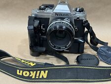 Câmera Nikon FG com MD-14 MotorDrive e Lente Nikkor 50mm f/2 - Testada e Funcionando comprar usado  Enviando para Brazil