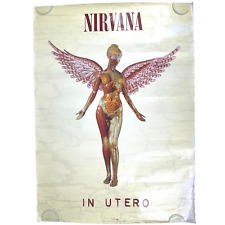 Pôster promocional Nirvana In Utero vintage 1993 sub pop DGC 24x33 Kurt Cobain Grohl comprar usado  Enviando para Brazil