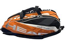 Mochila de tênis Tour Team controle climático grande laranja cabeça raquete bola sapato bolsa comprar usado  Enviando para Brazil