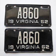 1962 virginia license for sale  Annandale