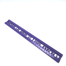 Vintage Fiskars Purple ruler letters Stencil inches centimeters Made USA for sale  Shipping to South Africa