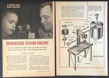 Simple mini máquina de vapor y caldera 1963 cómo construir planos, usado segunda mano  Embacar hacia Argentina