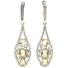 Highly Recommend Smoky Topaz White CZ Wholesale Drop Shipping Silver Earrings  for sale  Shipping to South Africa