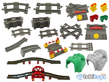 Lego® Duplo Eisenbahn TRAIN Schienen Gerade Gebogene Weiche Gleis DUNKELGRAU ZUG comprar usado  Enviando para Brazil