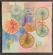 Biciclette acquerello astratto usato  Roma