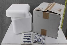 Insulated Styrofoam Cooler Shipping Kit With 2 Ice Packs & Ship Box ID 8X6 5/8X6 for sale  Shipping to South Africa