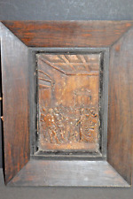 Large (45cm) Antique Early 19th Century Oak Framed Plaster Relief Picture, c1800, used for sale  Shipping to South Africa
