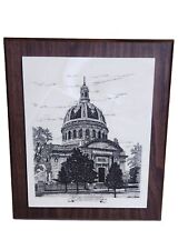 US Naval Academy Chapel Marble & Wood Plaque John Wills Studios, used for sale  Shipping to South Africa