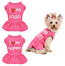 Vestido para perro I Love My Daddy & Mommy Chaleco Ropa para cachorros Ropa para perros pequeños EE. UU. segunda mano  Embacar hacia Mexico