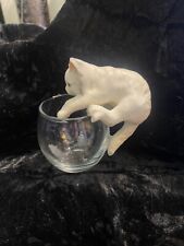 Used, Adorable Vintage Cat Figurine Climbing Fishbowl for sale  Shipping to South Africa