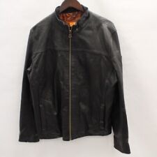 mens black leather jacket boss for sale  LEEDS