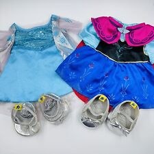 Build A Bear Dress Frozen Anna & Elsa Outfits + Shoes Clothes Costume DISNEY, used for sale  Shipping to South Africa