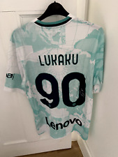 Camiseta de fútbol original firmada Romelu Lukaku Inter international Milán segunda mano  Embacar hacia Argentina