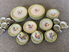 Vintage Scotts Of Stow Hand Painted Hen Chicken Cockerel Tableware *Multi*, used for sale  Shipping to South Africa
