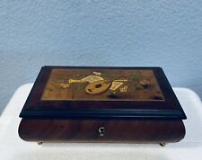Caixa de música vintage San Francisco empresa italiana caixa de música de madeira chave caixa de joias comprar usado  Enviando para Brazil