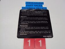 Usado, Insignia de precaución trasera Technics SB-LX70. Probado segunda mano  Embacar hacia Argentina