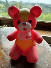 Vintage Pink Teddy Bear Rubber Squeak Toy 1970’s S2 for sale  Shipping to South Africa