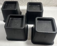 Lot Of 4 Small (3” Tall) Black Bed and Furniture Risers Sturdy VGC for sale  Shipping to South Africa