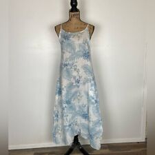 Vestido Midi Lungo L'arno Linho Floral Tamanho P Itália Bolsos Cruzeiro Resort Azul comprar usado  Enviando para Brazil