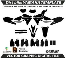 YAMAHA WR 450F FX 2016-2018  WR 250F FX 2015-2018 Template Format Ai CDR EPS M45 for sale  Shipping to South Africa