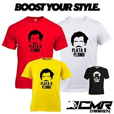 Pablo Escobar Narcos Cotton Men's Women Silver or Lead T-Shirt T-Shirt for sale  Shipping to South Africa