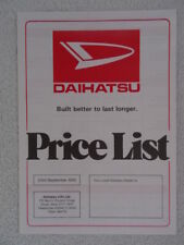 Daihatsu price list for sale  BOURNEMOUTH