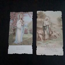2 CANIVET - IMAGE PIEUSE ANCIENNE-DENTELLE-HOLY CARD d'occasion  Colmar
