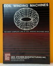 Geo. Stevens Manufacturing Inc. Coil Winding Machines Catalog., used for sale  Shipping to Canada