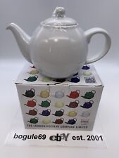 The London Pottery Company 2-Cup Globe Teapot White 500ml David Birch Boxed VGC, used for sale  MANCHESTER
