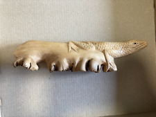 Wood carved lizard for sale  THURSO