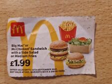 mcdonalds vouchers for sale  STAINES-UPON-THAMES