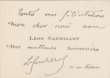 Léon gandillot carte d'occasion  Paris X