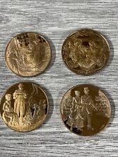 Lot of 4 Vintage Franklin Mint Christmas Coins Gold in Color not sure of metal p for sale  North Hollywood