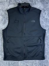 Usado, Chaleco de pared de viento The North Face con cremallera completa para hombre talla grande negro con orificio de parche segunda mano  Embacar hacia Argentina