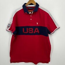 Polo US Assn Camisa Polo Para Hombre 2XL Rojo Azul EE. UU. Bordado Logotipo Mangas Cortas segunda mano  Embacar hacia Argentina