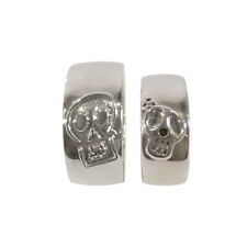 925 Sterling Silver Sugar Skull Wedding Band Set Matching Skull Bands His Her for sale  Shipping to South Africa