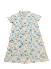 Komar Vintage Sukienka domowa USA Kwiatowa M/L ? Płaszcz domowy z lat 60. zatrzask przednia kieszeń na sprzedaż  Wysyłka do Poland