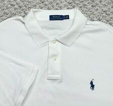 Camisa polo masculina Ralph Lauren ajuste clássico toque macio branca 2XL altura, usado comprar usado  Enviando para Brazil