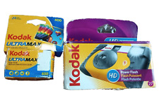 Cámara flash de alimentación Kodak HD 27 de un solo uso - 35 mm + película Ultra Max 400 EXP 10/17 segunda mano  Embacar hacia Argentina